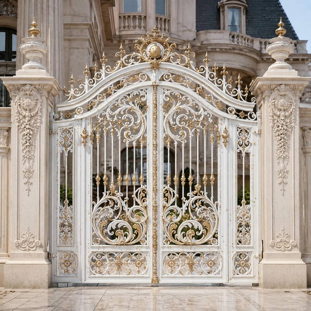 10 طرح درب پارکینگ ویلا ماشین رو