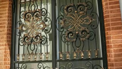 8 مدل نرده پنجره فرفورژه گل دار