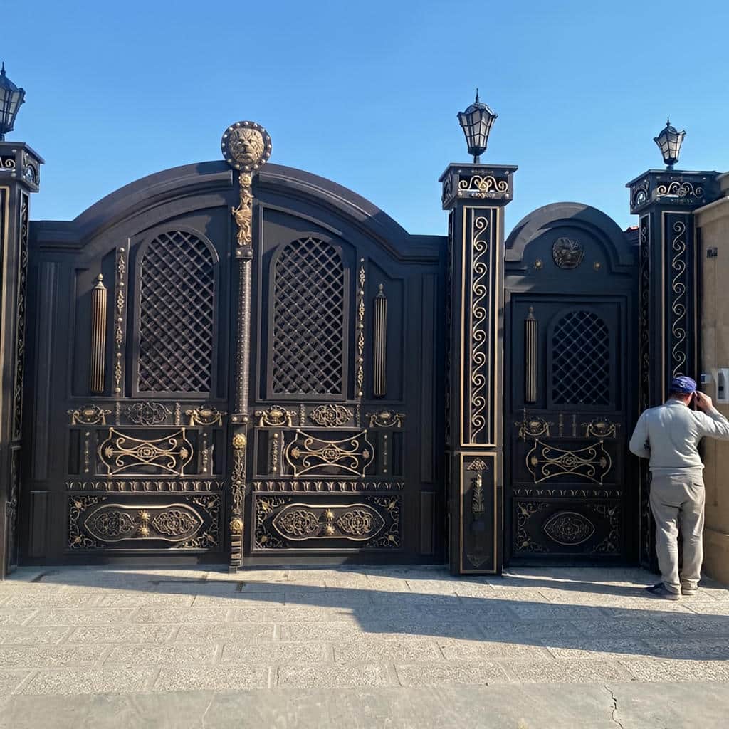 قیمت درب پارکینگ لولایی ستون دار سفارشی