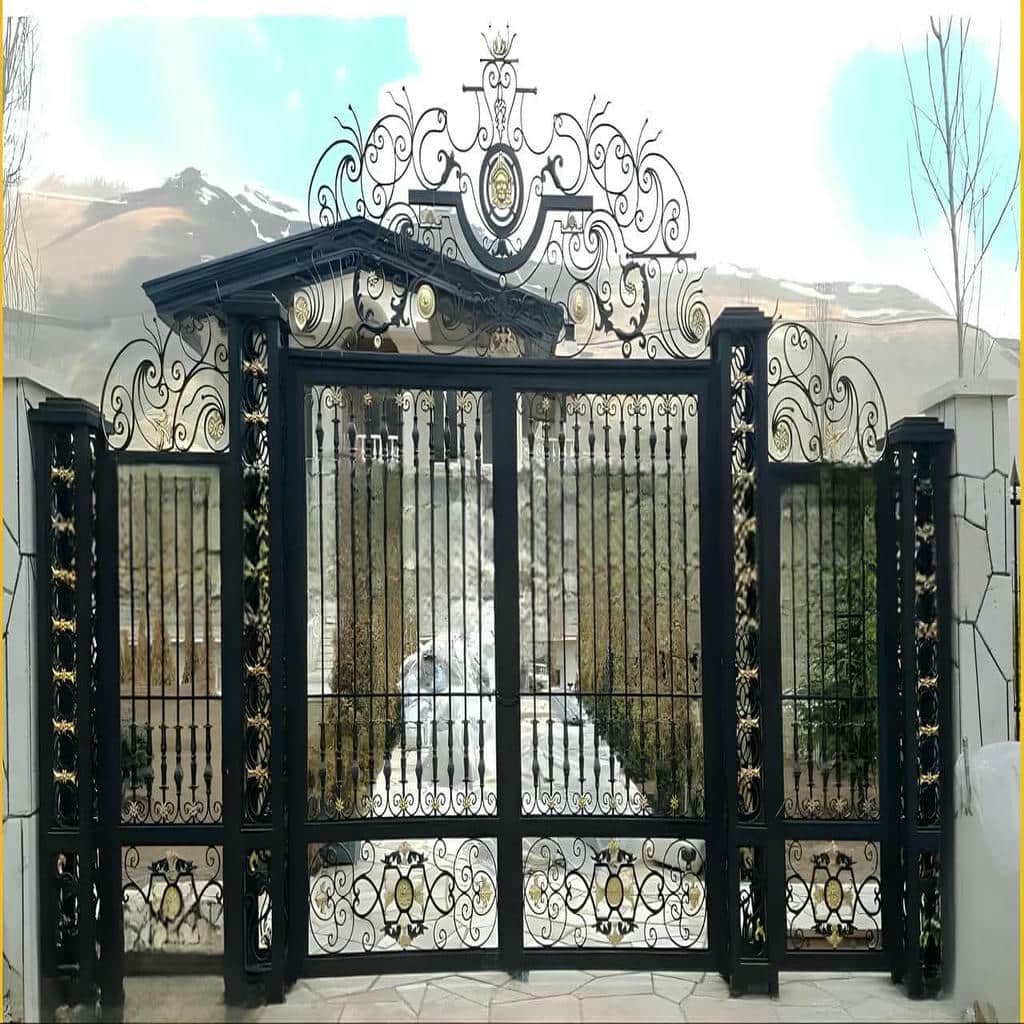سفارش درب پارکینگ لولایی ستون دار مدرن