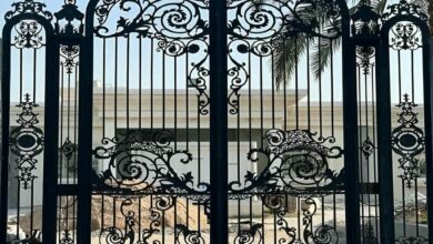 11 طرح درب پارکینگ آهنی ریلی