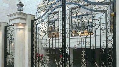 14 طرح درب ویلایی قاب دار محوطه