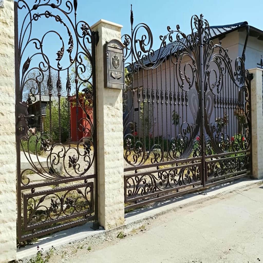 ساخت درب ویلایی فلزی ورودی باغ با پوشش کامل
