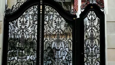 14 مدل درب ویلایی برش لیزری طرح هندسی