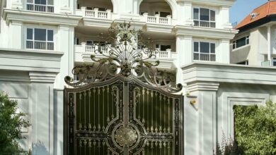 11 طرح درب پارکینگ فلزی دو لنگه