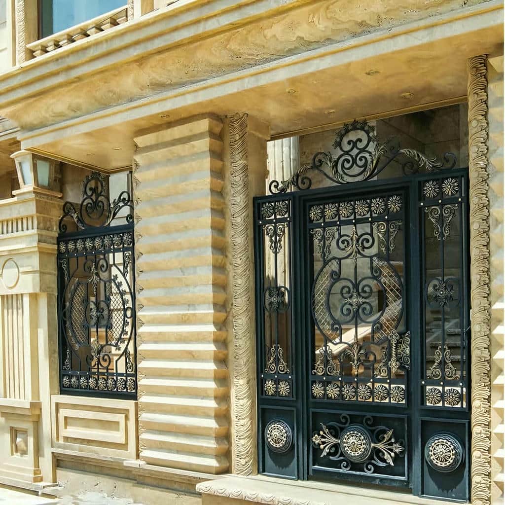 ساخت درب پارکینگ آهنی ریلی لوور
