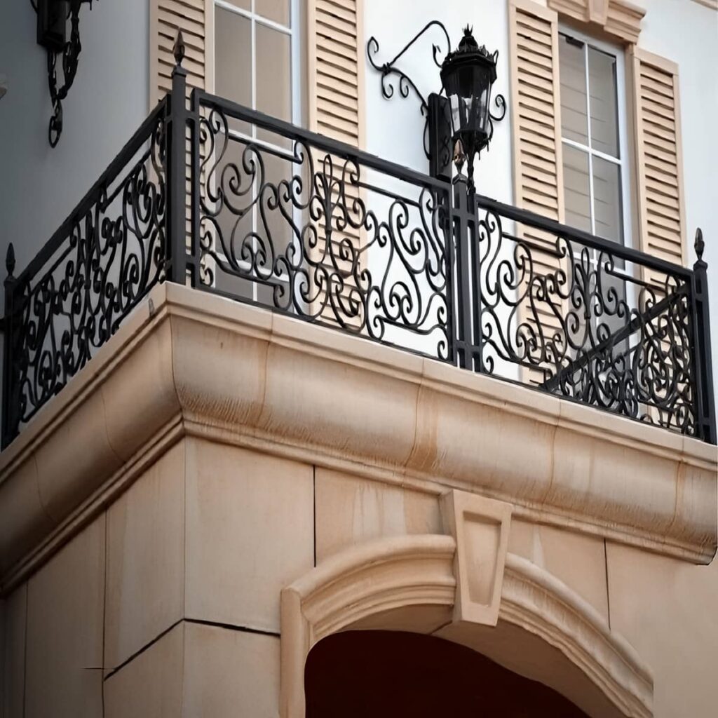 جان پناه تراس با قاب ظریف خاکستری