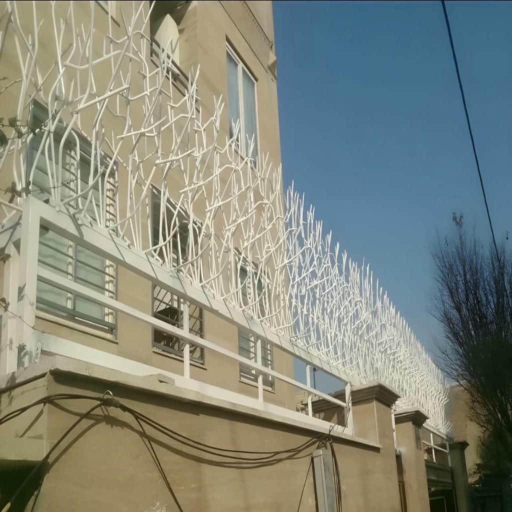 حفاظ دیوار شاخ گوزنی سنندج با پوشش رنگ کوره ای