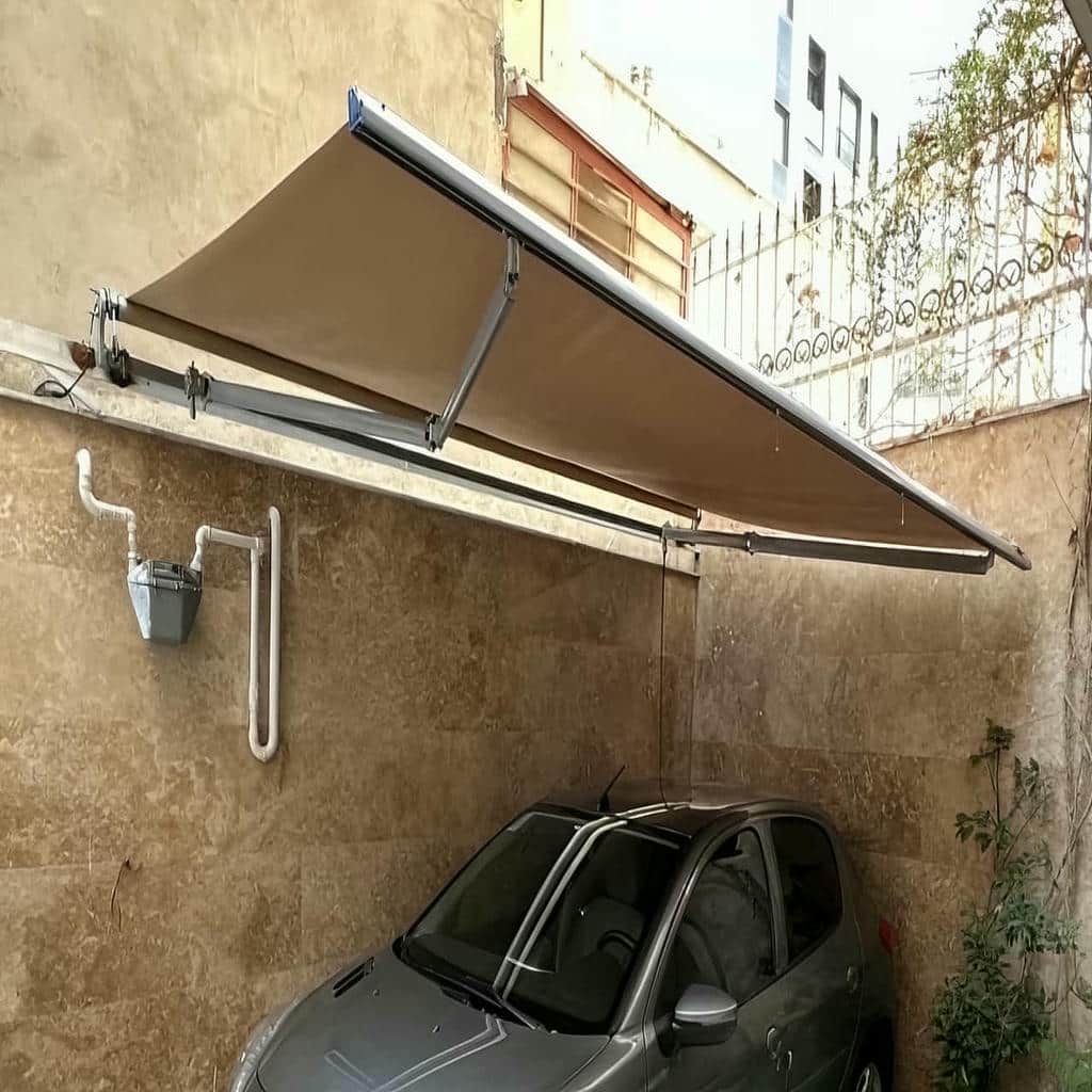 سایبان برقی استان البرز مدل بازویی