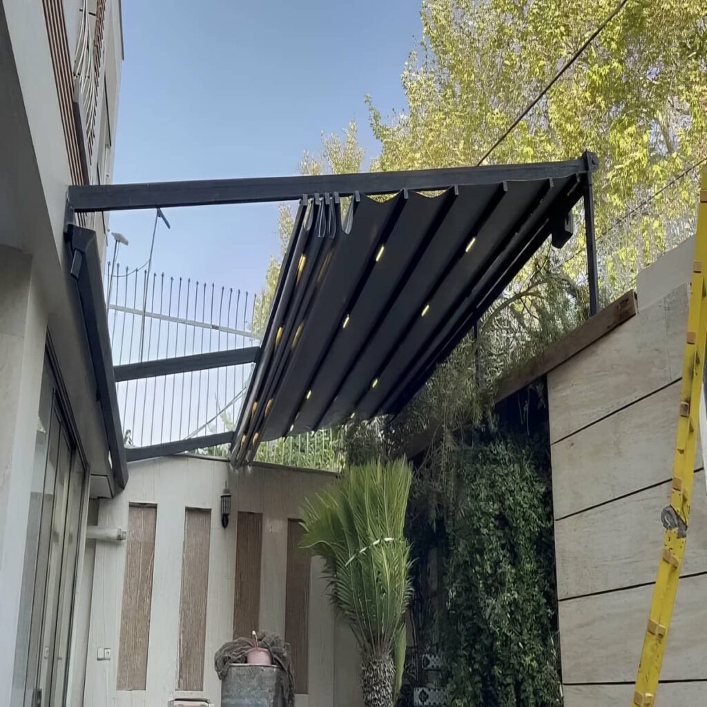 سایه بان متحرک استان مازندران برای تراس