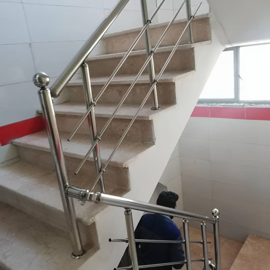 نرده استیل مدرن راه پله