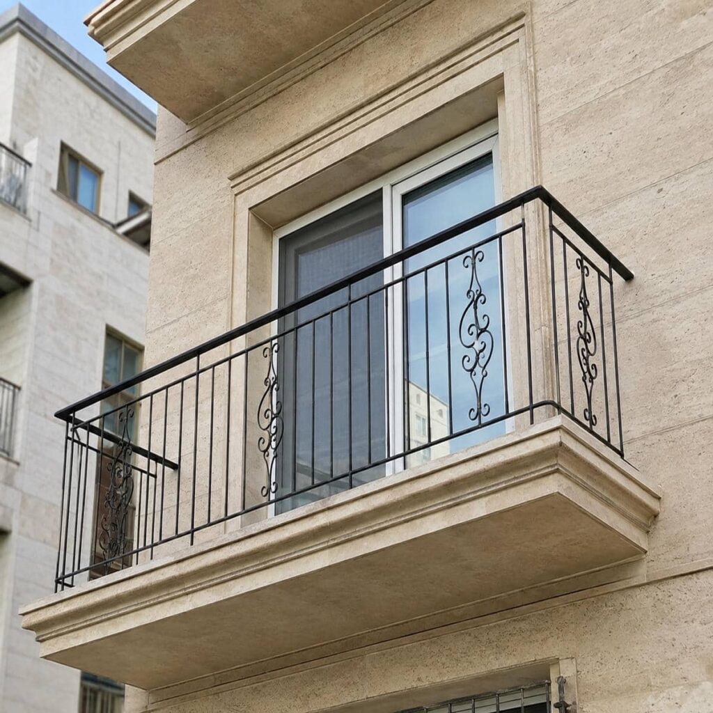 نرده تراس شیشه ای اصفهان طراحی مدرن