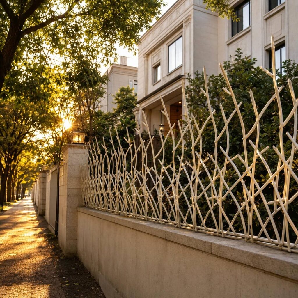 نرده حفاظ دیوار با فرم نوک دار