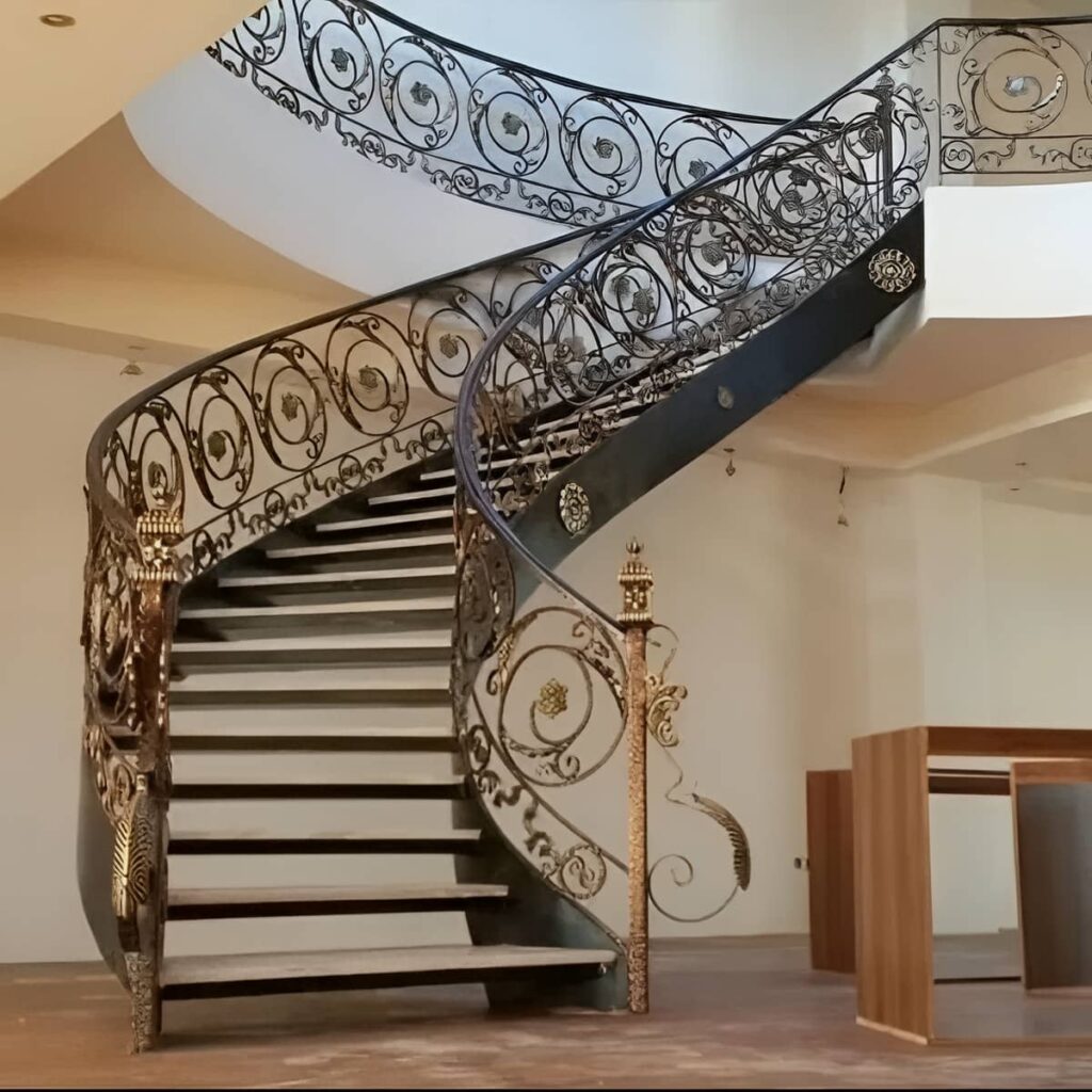 نرده راه پله قزوین طراحی کلاسیک
