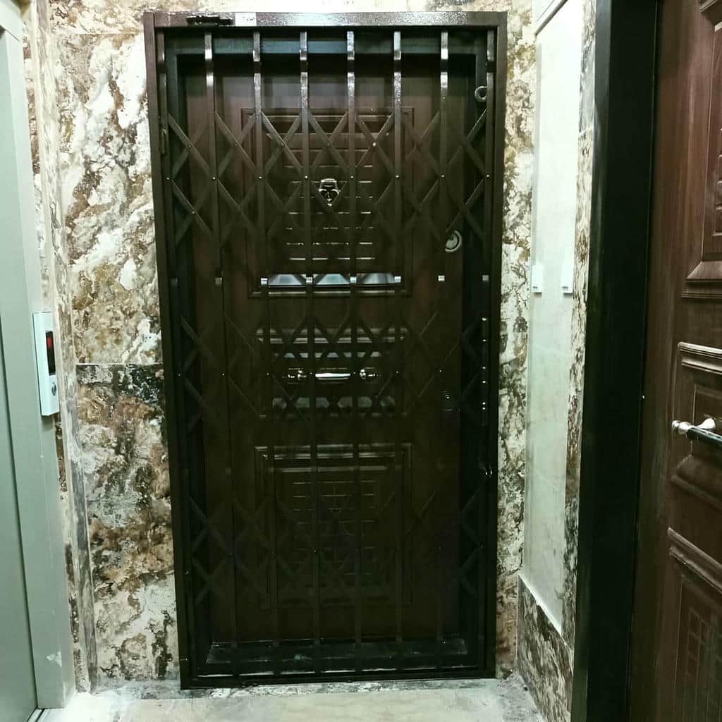 گارد آکاردئونی فلزی با پوشش رنگی