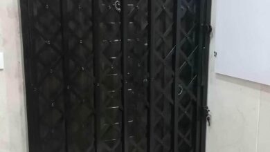 حفاظ درب آکاردئونی استان البرز با طرح فلزی