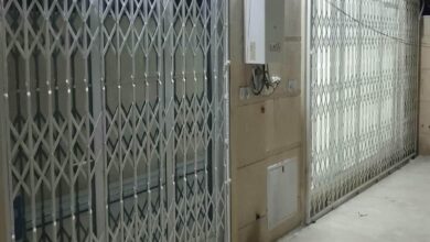 حفاظ درب آکاردئونی زاهدان ورودی آپارتمان فلزی