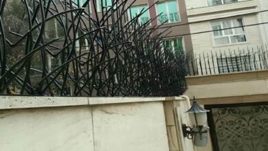 حفاظ دیوار فلزی قزوین با پوشش رنگ مشکی