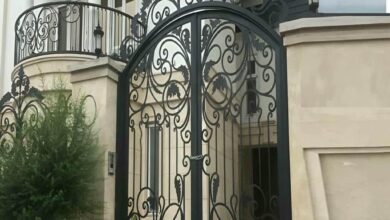 درب حیاط فلزی استان اردبیل نمای ویلایی