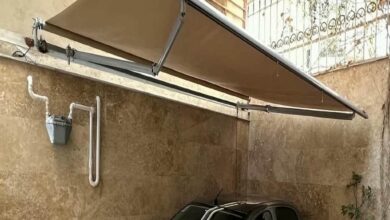 سایبان برقی استان البرز مدل بازویی