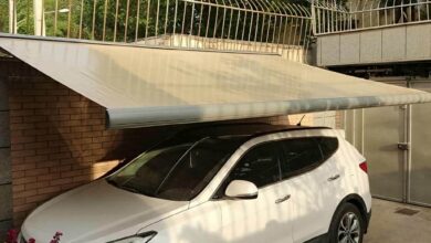 سایبان برقی اصفهان سازه بازویی مدرن