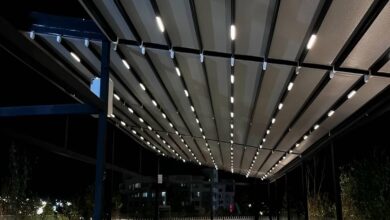 سایبان برقی خرم آباد مدل بازویی
