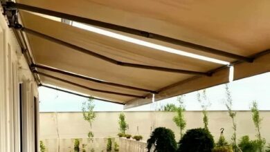 سایبان برقی مشهد نمای ساختمان مدرن