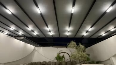 سایبان برقی نمای فروشگاهی تبریز