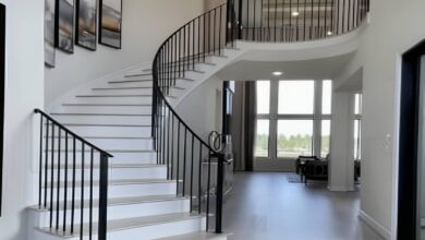 نرده راه پله استان همدان با طراحی فلزی مدرن
