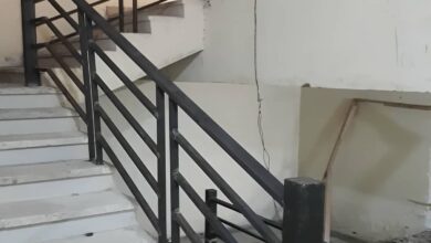 نرده راه پله رشت با طرح فلزی مدرن